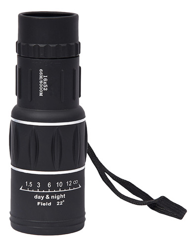 Telescopio Portátil Monocular Impermeable Negro De Un Solo T