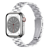 Correa Delgada De Metal Para Apple Watch Pulsera De Acero I