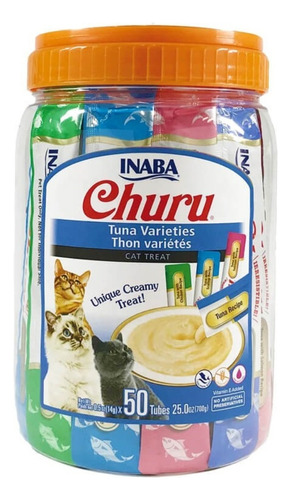 Churu Snack Gatos Tarro 50 Unidades Atún