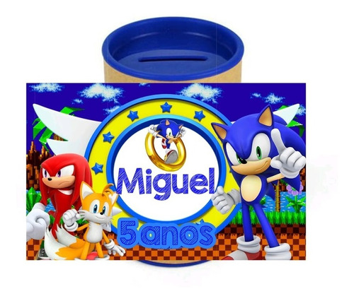 20 Cofrinhos  Personalizados Lembrancinhas Sonic