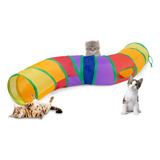Túnel Em S Dobrável 1,25m X 25 Diâmetro Brinquedo Para Gato