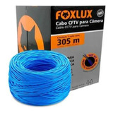 Cabo De Rede E Câmera Cftv Caixa 100m Azul Foxlux