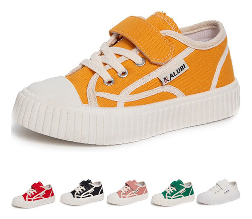 Tenis Casuales Niña Niño Varios Colores Tallas 17 A 22 Lona