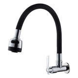 Llave Flexible De Pared Negra Metalica