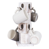 Bluegift Soporte Para Taza De Cafe, Soporte Rustico De Mader