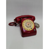 Teléfono Mesa Antiguo Baquelita Japan 1950 Rojo Decorativo