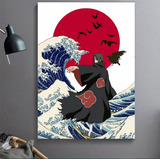 Cuadro Decorativo Itachi Ola De Kanagawa Arte Japon 40x60cm