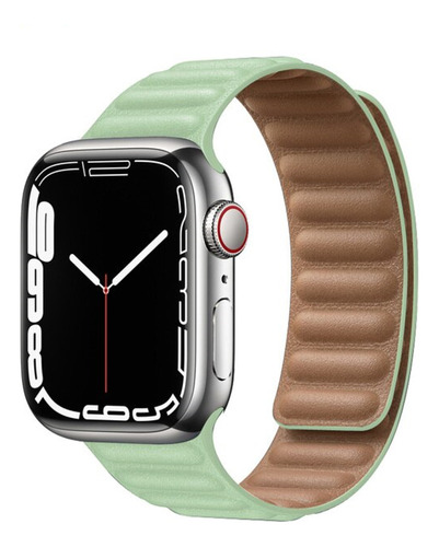 Correa Eslabón De Cuero Pu Para Apple Watch