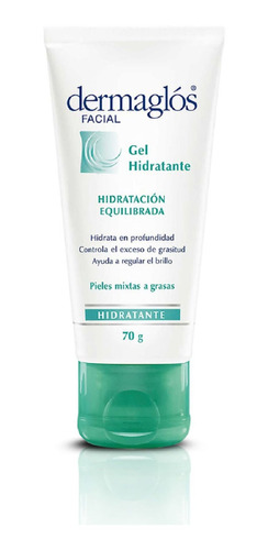 Gel Facial Dermaglós Hidratación Equilibrada X 70 G