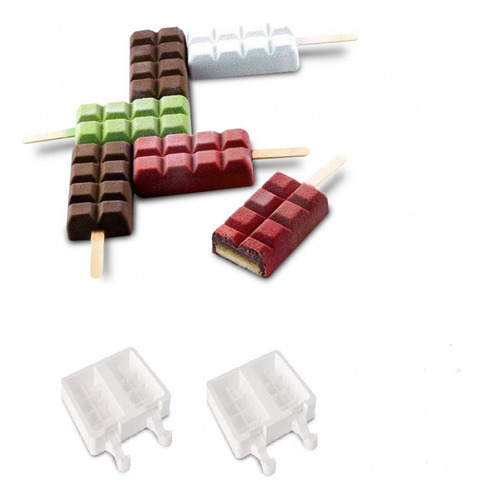 Molde De Silicona Para Helados Paletas Chocostick Silikomart