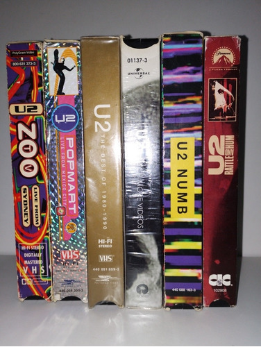 U2 Vhs Colección 6 Popmart Zoo Tv Numb Best Of Rattle Videos