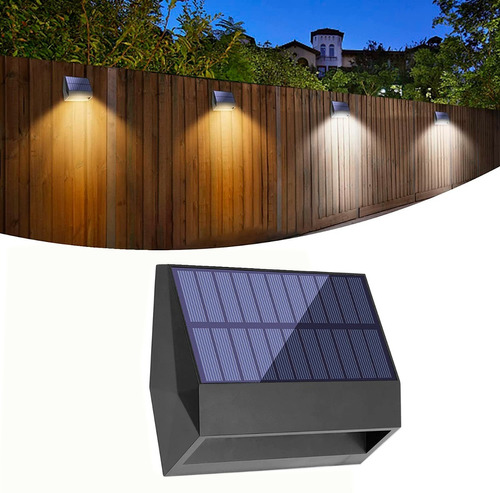 Aplique Luz De Pared Solar Led Para Exterior Impermeable