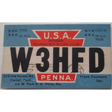 D4063 - Antigo Cartão Qsl Da Philadelfia Usa De 1946 Emitido
