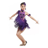 Vestido De Baile Latino Moderno Para Niña Traje De Samba Pa