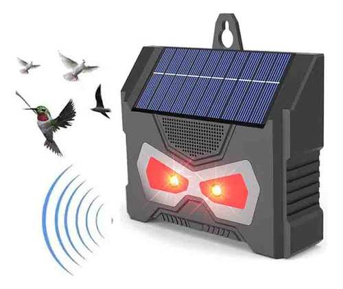 Sensor De Movimiento Solar Ultrasónico Repelente De Pájaros