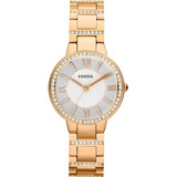 Fossil Virginia Es3284 Rose Tone Reloj Mujer 30mm