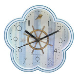 Reloj Analogico Forma De Flor Plastico Diseño Timon De Barco