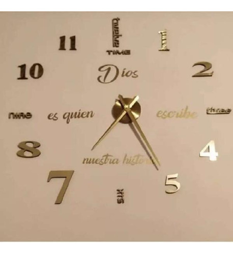 Reloj Pared Negro Acrílico Con Efecto 3d