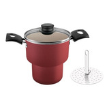 Cuscuzeira 14cm 1,9l Turim Vermelho Antiaderente Tramontina