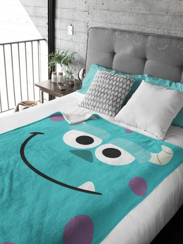 Frazada Monsters Inc Tela Polar Cobija Suave 110x160cm