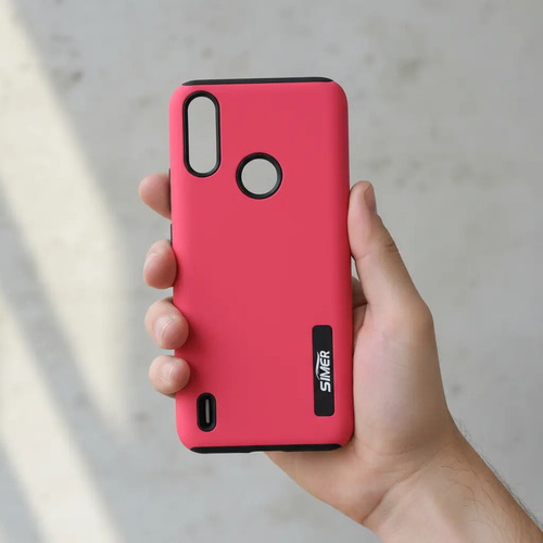 Funda Protector Case Uso Rudo Motorola E7i Power + Mica 9h