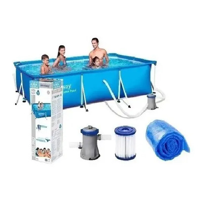 Alberca Bestway Pro Estructural 3x2x.66 Con Bomba Y Cubierta Color Azul SteelPro | Meses sin interés