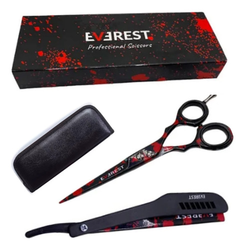 Kit Everest Estuche + Navaja + Tijera De Corte Lefemme