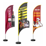 Wind Banner 3d Kit Completo Dupla Face Vela Temas Variados