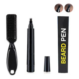 Hombre Bigote Pluma Set Barbero Lápiz Con Pincel Herramienta