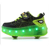 Patines De Ruedas Con Luces Led Recargables, Tipo Spederman