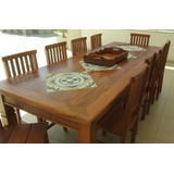 Mesa Com Ladrilho 2,50x1,00 Com 10 Cadeiras -frete