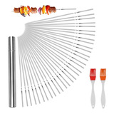 50 Pcs Pinchos Para Barbacoa De Acero Inoxidable Brochetas