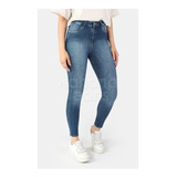 Crop Jean Nahana Azul Bio Stone Elastizado Tiro Alto