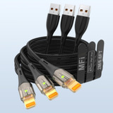 Paquete De 3 Cables De Carga Para iPhone, [certificado Apple