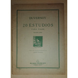 Partitura 20 Estudios Para Piano J. B. Duvernoy Mayo De 1951