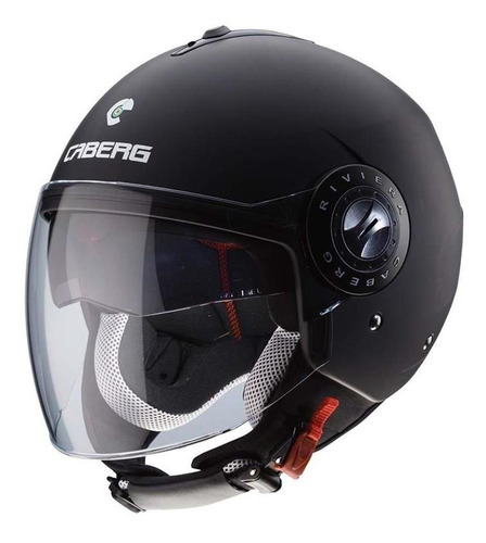 Casco Caberg Abierto Riviera V3 Doble Visor Negro Cycles