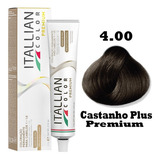  Coloração Itallian Color 60g Profissional Cores Diversas Tom 4.00 Castanho Plus Premium