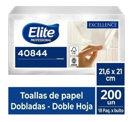 Toalla De Papel Interfoliada Elite 18x200 D/h 40844 Oferta