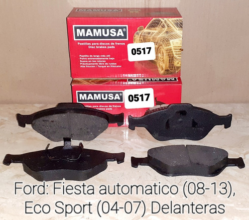 Pastillas De Frenos Mamusa 8289=0517 Fiesta/eco Sport 2.0l Foto 3