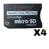 4 X Adaptador Micro Sd / Produo Para Psp Una Ranura