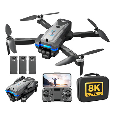 Drone Axnen S8s Con Cámara Dual Sin Escobillas 3 Baterías Negro | Meses sin interés
