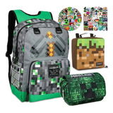 Mochila 103p Minecraft Adolescentes Niños Niños Niños Estudi