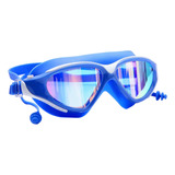 Lentes De Natación Adulto Con Tapones Celeste Bighouse