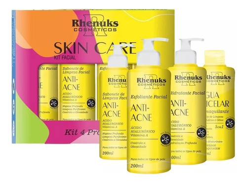 Kit Skin Care Tratamento Facial - 4 Produtos