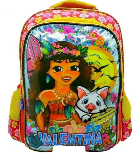 Mochila Escolar Infantil Reforçada Grande Valentina M3165 Cor Vermelho