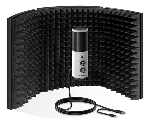 Micrófono De Condensador Usb Aokeo  + Paneles Acústico Kit