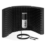 Micrófono De Condensador Usb Aokeo  + Paneles Acústico Kit