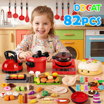 Juguetes de Cocina Infantil Ddcat 82 Piezas Utensilios Rojo Seguros 3 Años+ Set de Arcilla de Colores para Regalos Infantiles | MercadoLibre