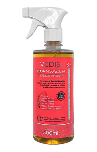 Óleo De Massagem Anti Estrias Rosa Mosqueta Vedis 500ml