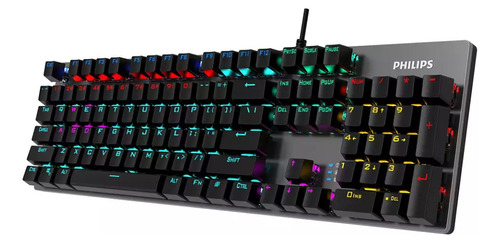 Teclado Mecánico Rgb Philips G401 Qwerty.